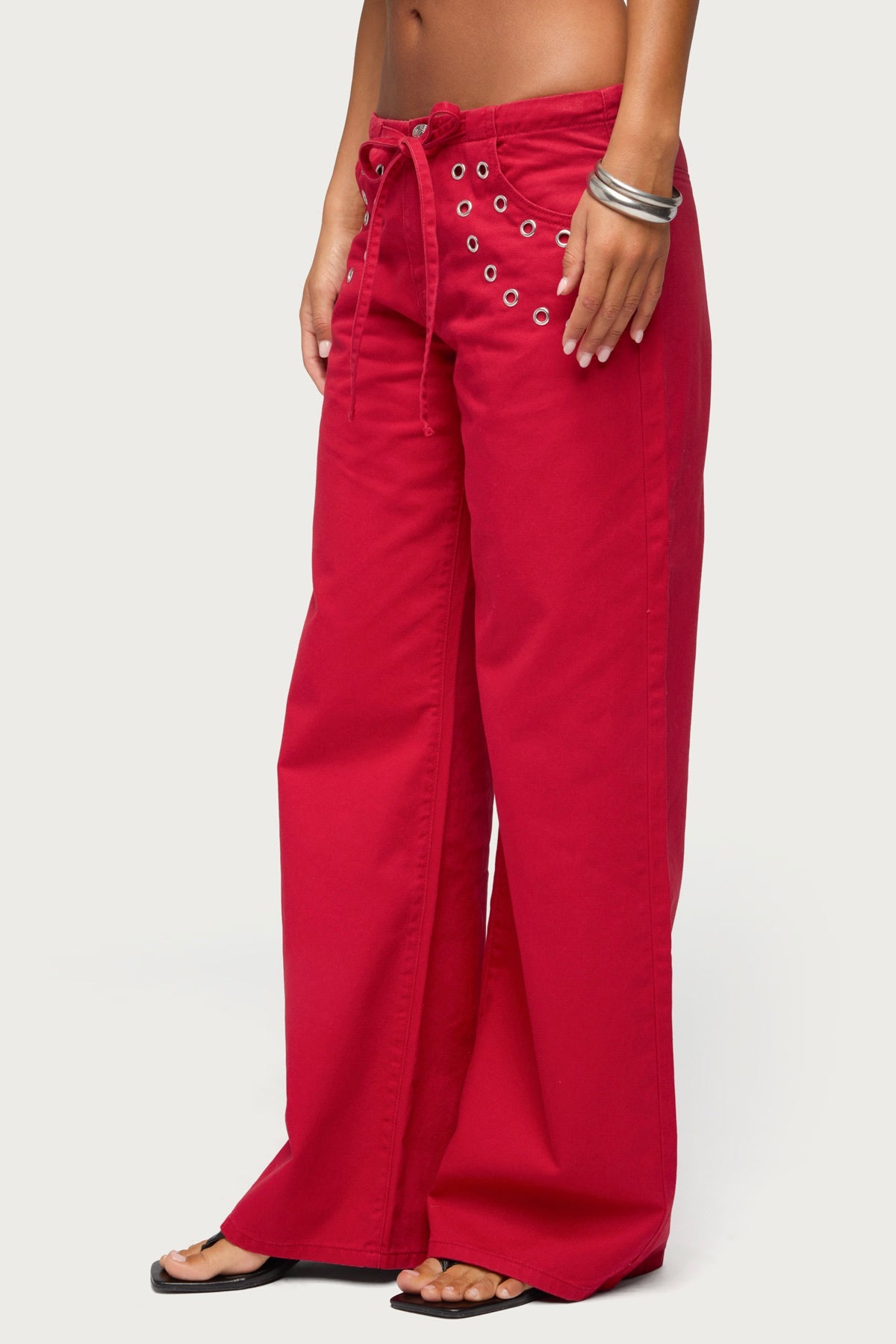 Kala Grommet Low Rise Baggy Jeans