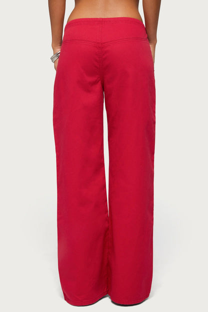 Kala Grommet Low Rise Baggy Jeans
