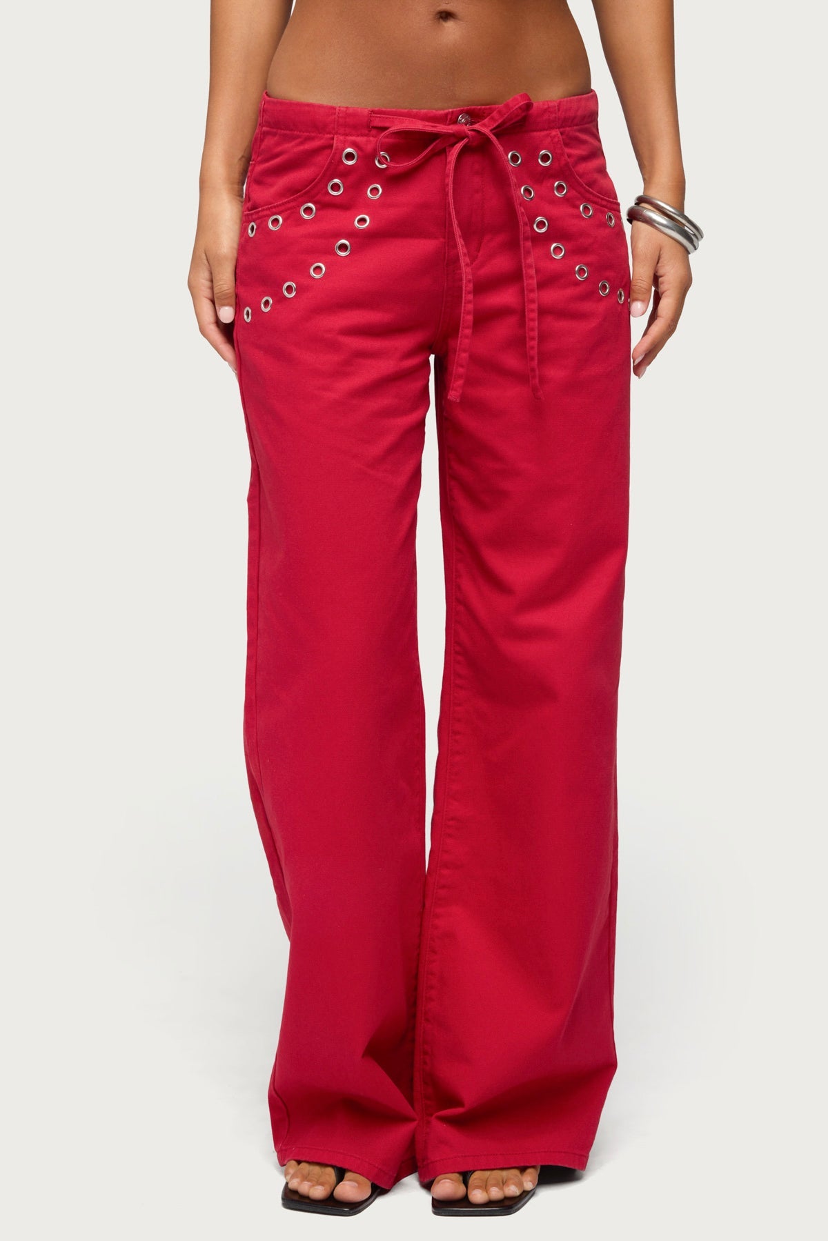 Kala Grommet Low Rise Baggy Jeans