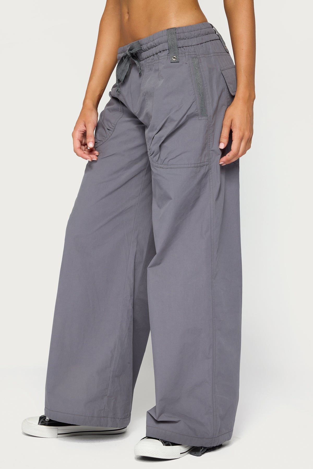 Kathleen Oversized Cotton Cargo Trousers