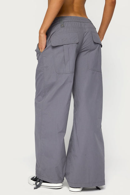 Kathleen Oversized Cotton Cargo Trousers