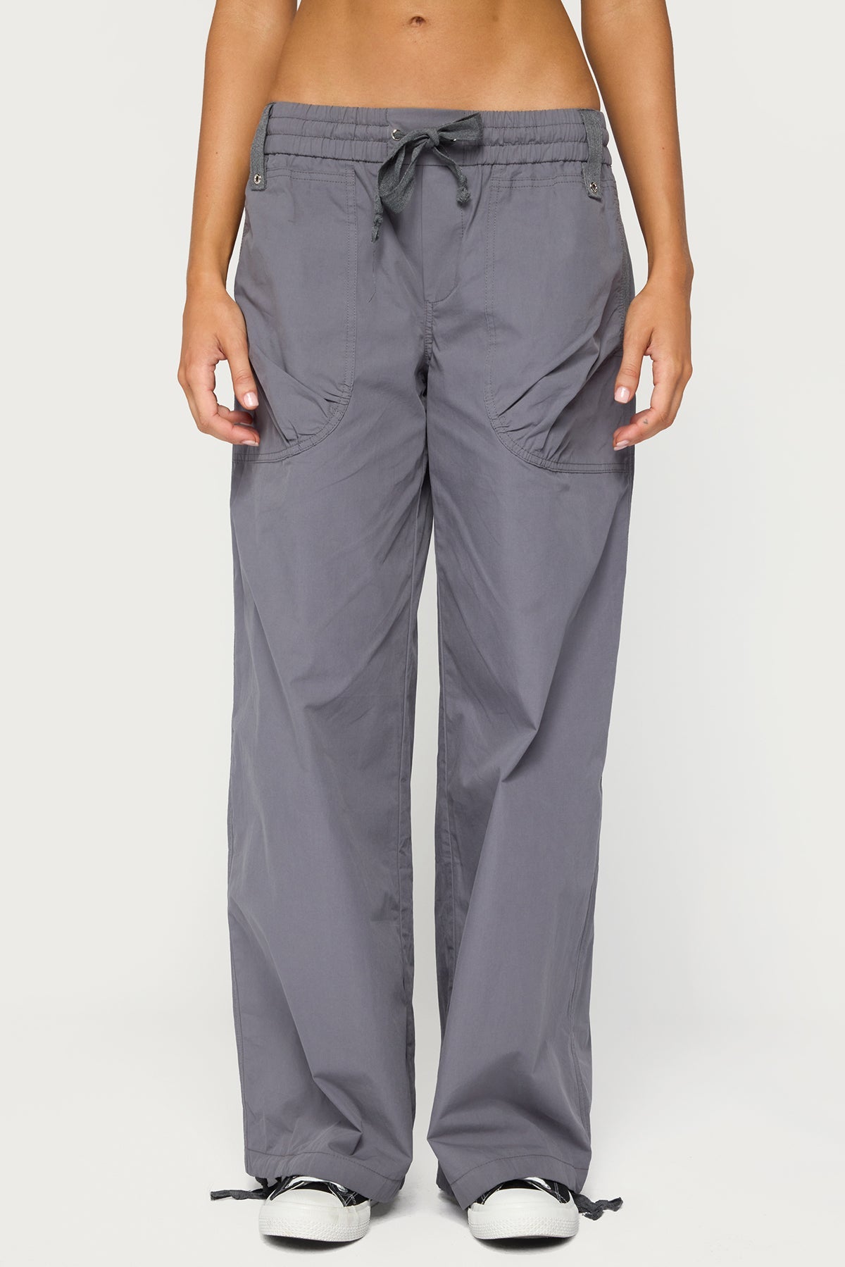 Kathleen Oversized Cotton Cargo Trousers