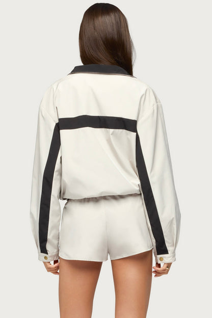 Emrie Stripey Nylon Jacket