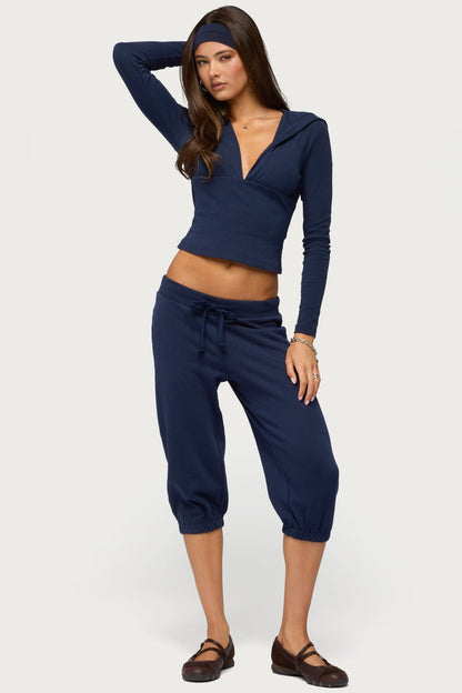 Natashah Hooded Long Sleeve Top