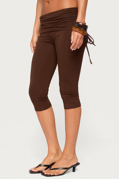 Bardi Drawstring Foldover Capri Trousers