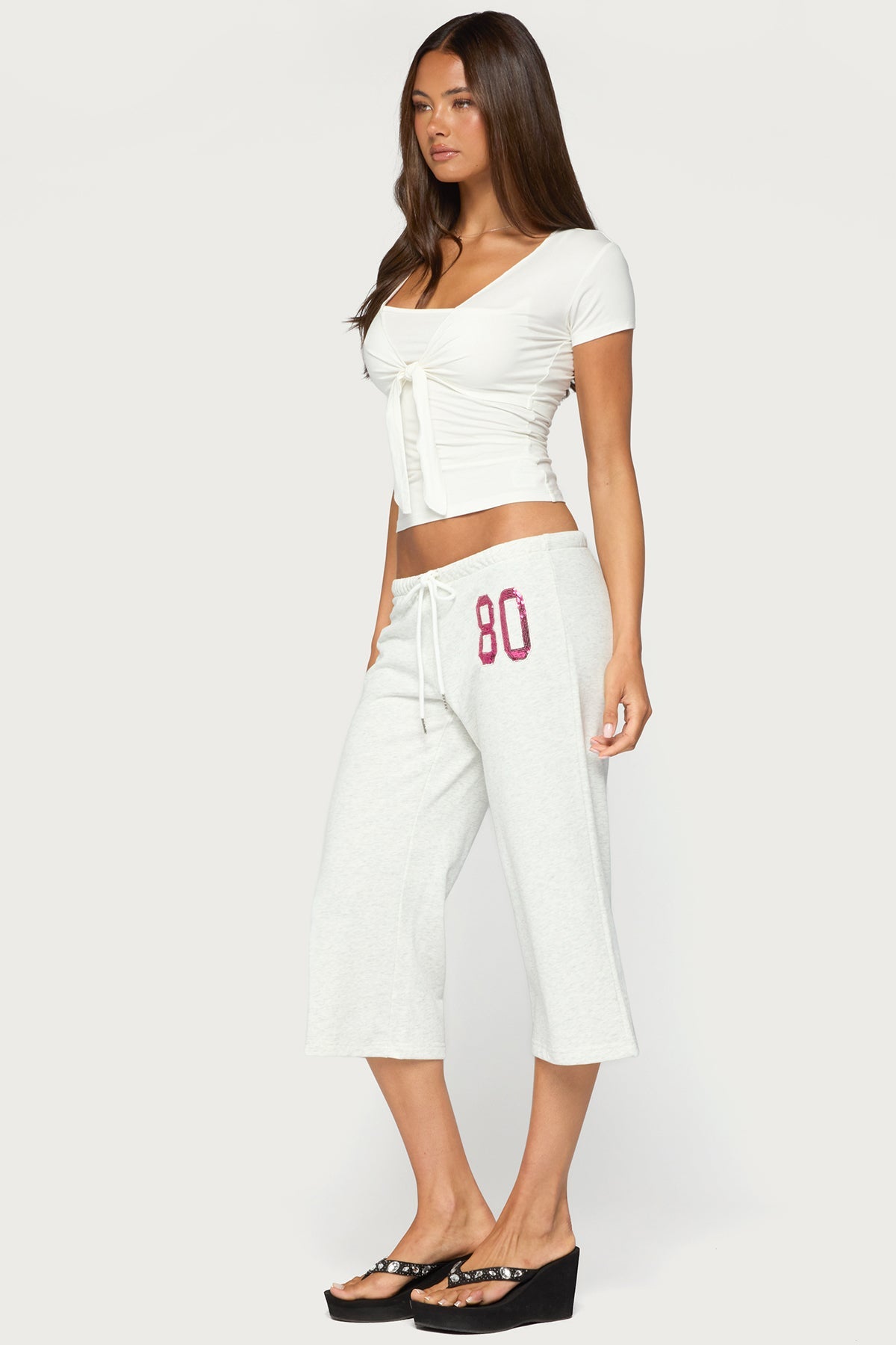 80 Sequin Capri Joggers