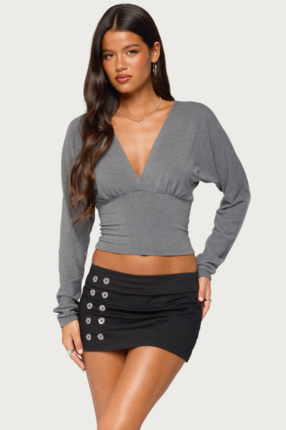 Gilla Long Sleeve V Neck Top